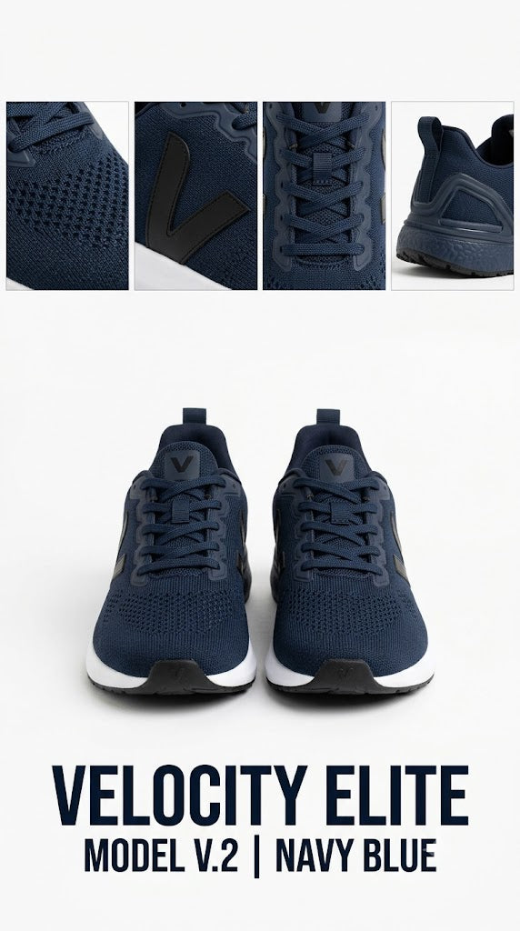 Premium Navy Blue Sports Shoes | Lightweight, Breathable & Stylish