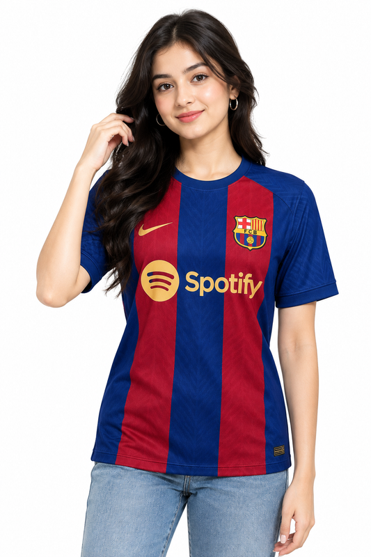 FC Barcelona 23/24 Home Jersey - Blue & Red Football T-Shirt (Premium Edition)
