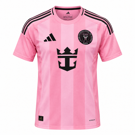 Inter Miami Pink Home Football Jersey for Men – Black Stripes Edition