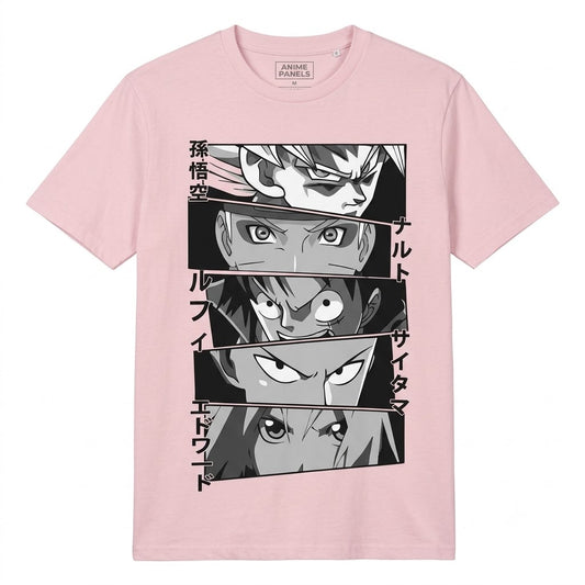 Pink Anime Legends Graphic Oversized T-Shirt for Men & Women